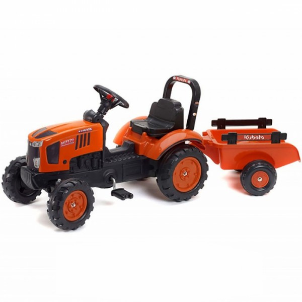 Falk Dečiji Traktor na pedale sa prikolicom Kubota