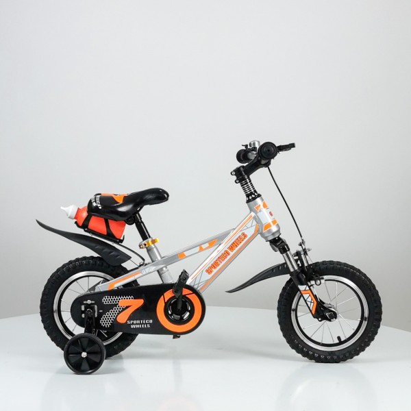 Bicikla za decu sa pomoćnim točkovima 12'' Model 714 Silver