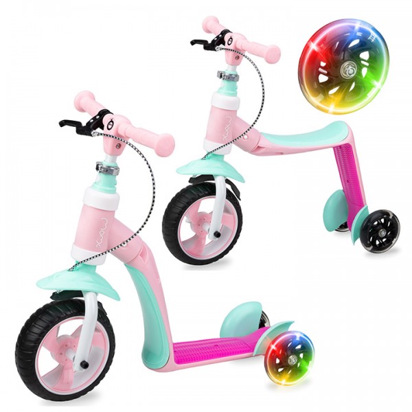 Momi Elios Scooter-Balance bike za decu 2u1- Pink