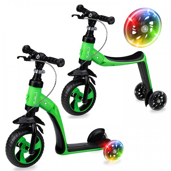 Momi Elios Scooter-Balance bike za decu 2u1- Zeleni