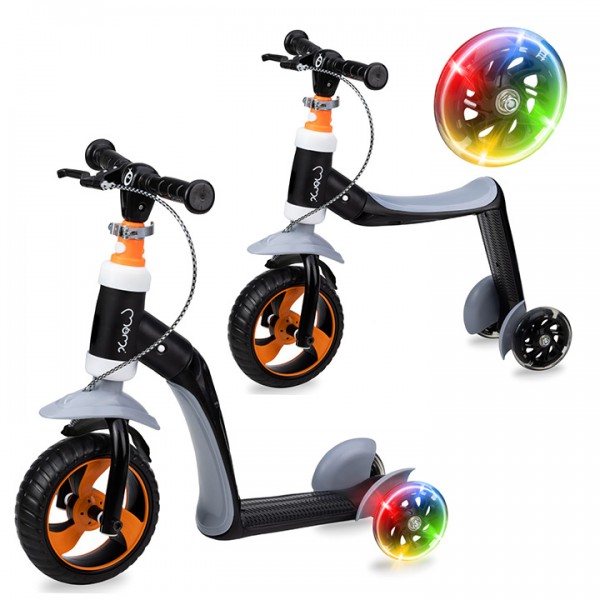 Momi Elios Scooter-Balance bike za decu 2u1- Narandžasti