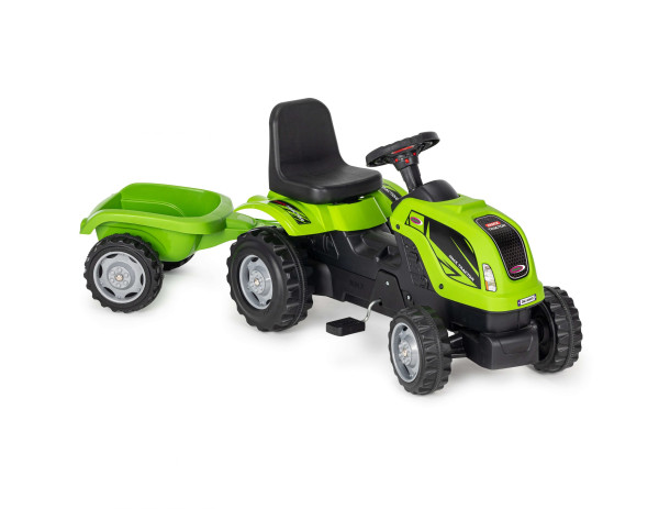 Dečiji traktor sa prikolicom Model 956 Zeleni