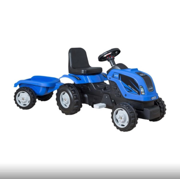 Dečiji traktor sa prikolicom Model 956 Plavi