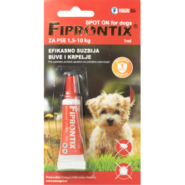 Fiprontix Spot On za male pse 1,5-10kg, 10 x 1ml