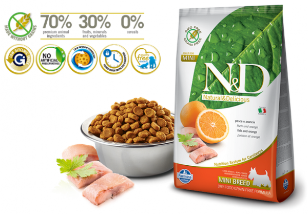 N&D Suva hrana Prime Mini Adult Fish&Orange 800g