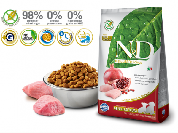 N&D Suva hrana Prime Puppy Mini and Medium Chicken&Pomegranate 800 g