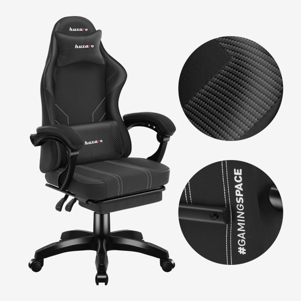 Gejmerska stolica Huzaro Force 3.7 Carbon Black