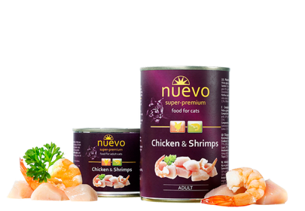 Nuevo Piletina i Škampi Grain Free Vlažna hrana za mačke 200g