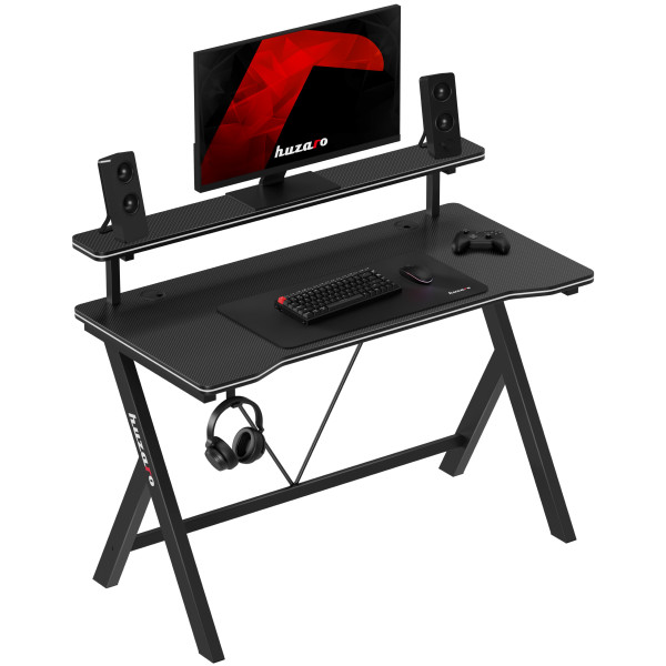 Gejmerski sto 120x60cm Huzaro Hero 1.9 Black