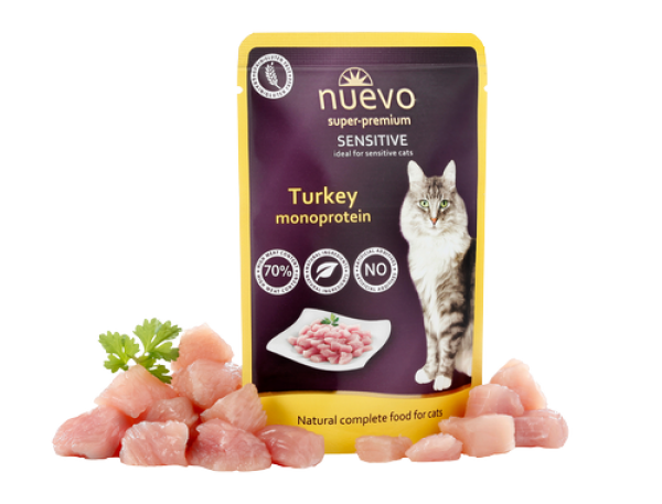 Nuevo SOS Sensitive Ćuretina monoprotein Vlažna hrana za mačku 85g