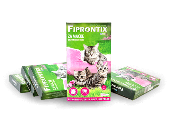 Fiprontix za mace 1-7kg, 7 x 1ml